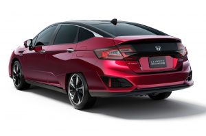 2017-Honda-Clarity-Fuel-Cell-rear-side-view-in-red